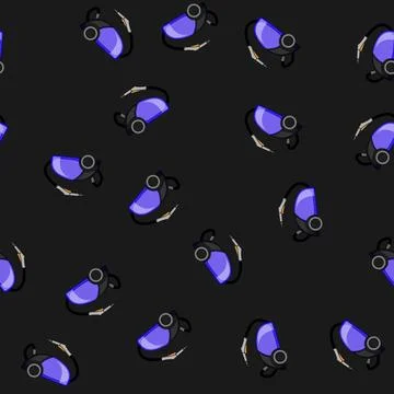 Seamless pattern wash steam cleaner cartoon vector Stock Illustration