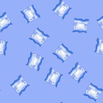 Seamless pattern wash water wipes cartoon vector Illustrazione stock