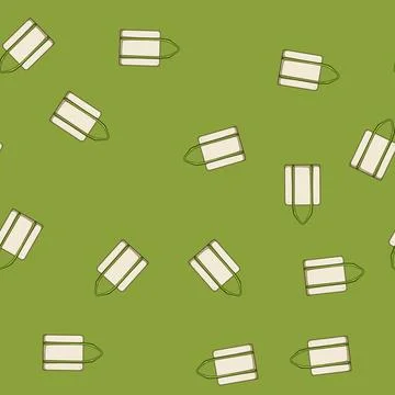 Seamless pattern washable fabric grocery bag cartoon vector Stock Illustration