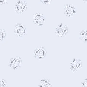 Seamless pattern waste crumpled paper balls cartoon vector Illustrazione stock