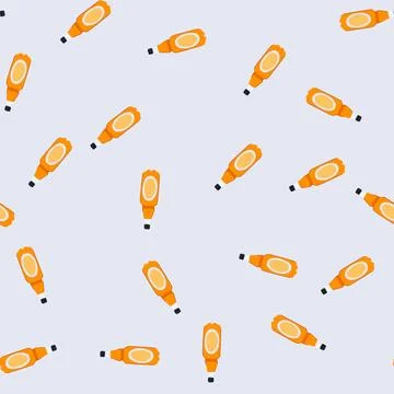 Seamless pattern waste plastic soda bottle cartoon vector Stock Illustration