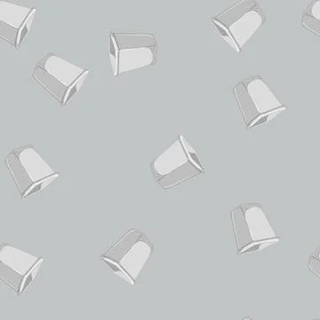 Seamless pattern waste trash bin garbage cartoon vector Stock Illustration