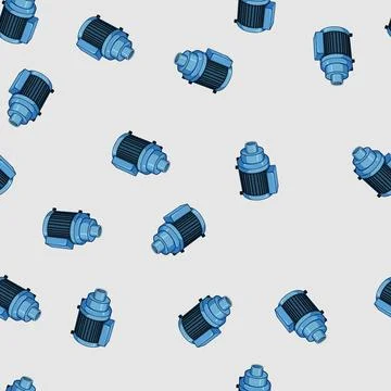Seamless pattern waste water pump cartoon vector Stock Illustration