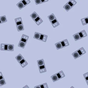 Seamless pattern water action camera cartoon vector Stock Illustration