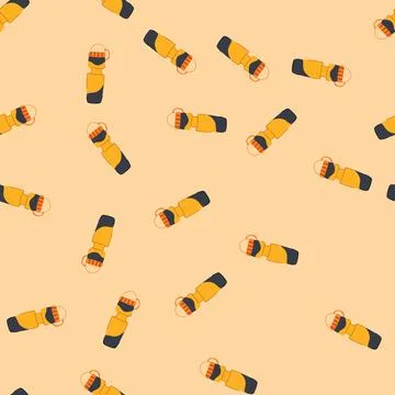 Seamless pattern water bike bottle cartoon vector Stock Illustration