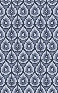 Seamless pattern of water droplets in gray Stock Illustration