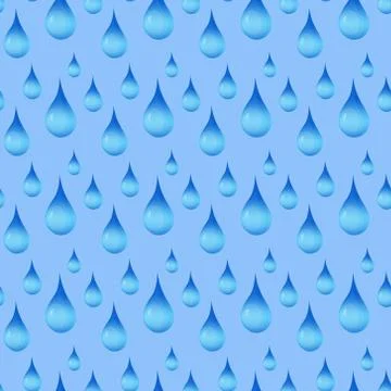 Seamless pattern of water droplets hand-drawn. Textiles, paper, wallpaper Stock Illustration