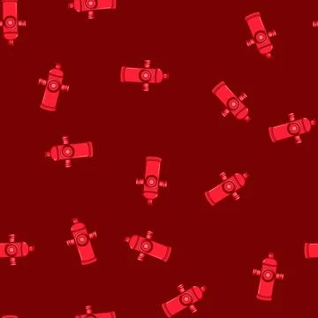 Seamless pattern water fire hydrant cartoon vector Stock Illustration