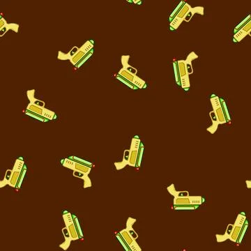 Seamless pattern Water gun toy for children playing summer game Stock Illustration
