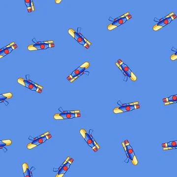 Seamless pattern Water gun toy for summer children games Stock Illustration