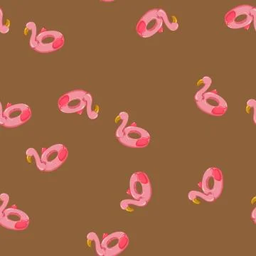 Seamless pattern water inflatable ring cartoon vector Stockillustratie