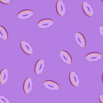 Seamless pattern water inflatable ring cartoon vector 스톡 일러스트