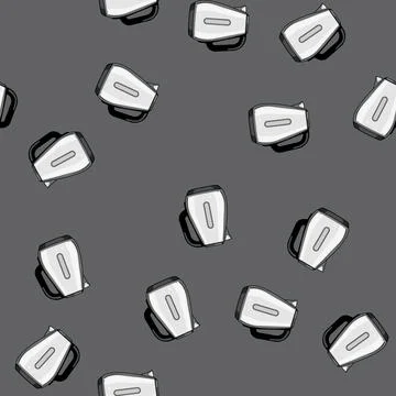 Seamless pattern water kettle electric cartoon vector Stock Illustration
