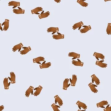 Seamless pattern water leather gloves cartoon vector Stock Illustration