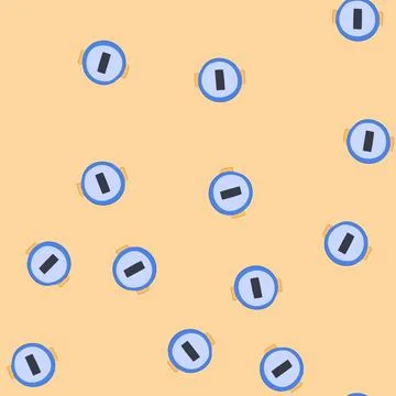 Seamless pattern water meter showing zero consumption or disabling service Stock Illustration