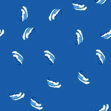 Seamless pattern water ocean waves cartoon vector イラスト素材
