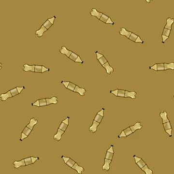 Seamless pattern water plastic bottle soda cartoon vector Stock Illustration