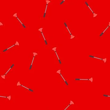 Seamless pattern water plunger cartoon vector Stock Illustration