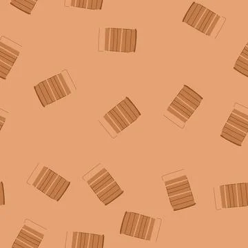 Seamless pattern water rain barrel cartoon vector Illustrazione stock