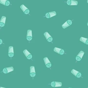 Seamless pattern water sippy cup cartoon vector Stock Illustration
