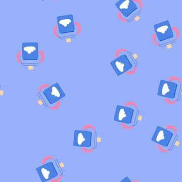 Seamless pattern water sippy cup cartoon vector Illustrazione stock