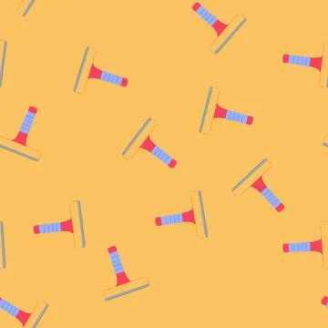 Seamless pattern water squeegee glass cartoon vector Stock Illustration