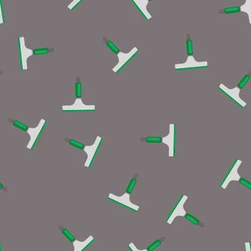 Seamless pattern water squeegee glass color icon vector Stock Illustration