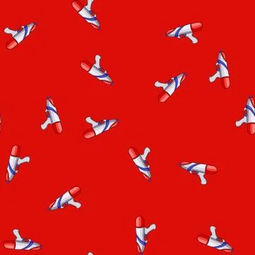 Seamless pattern Water squirting toy gun for children playing Stock Illustration