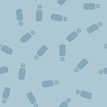 Seamless pattern water stainless bottle cartoon vector Stock Illustration