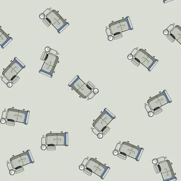 Seamless pattern water vacuum pump cartoon vector Stock Illustration