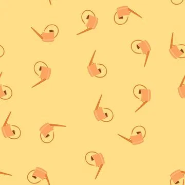 Seamless pattern water watering can cartoon vector Stock Illustration