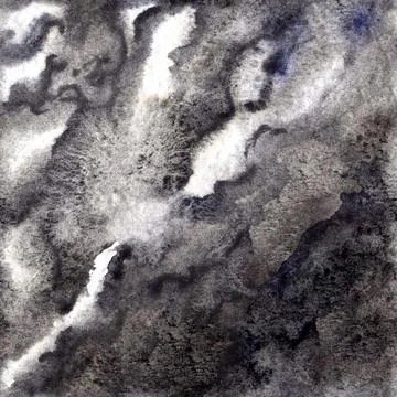Seamless pattern watercolor abstract background wet grey Stock Illustration