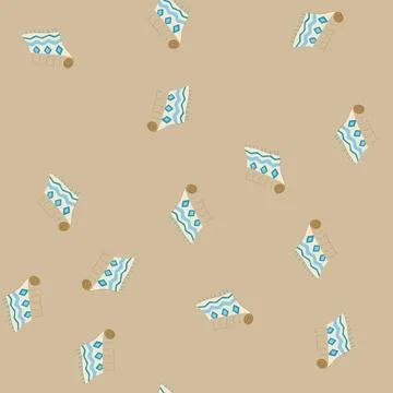 Seamless pattern watercolor boho rug cartoon vector イラスト素材
