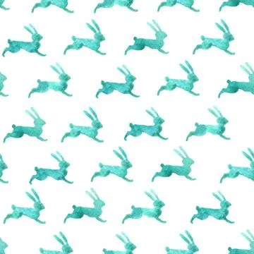 Seamless pattern with watercolor element Stock Illustration