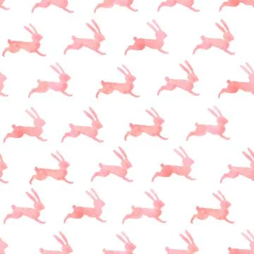 Seamless pattern with watercolor element Stock Illustration