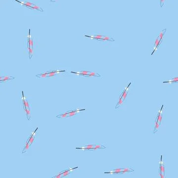 Seamless pattern watercolor feather exotic bird cartoon vector Stock-Illustration