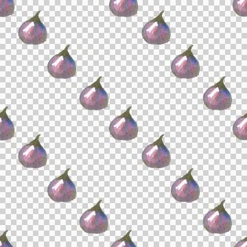Seamless pattern of watercolor figs hand drawn on white background Stock-Illustration