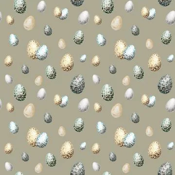 Seamless pattern with Watercolor hand drawn Easter eggs, Illustration fabric Stockillustratie