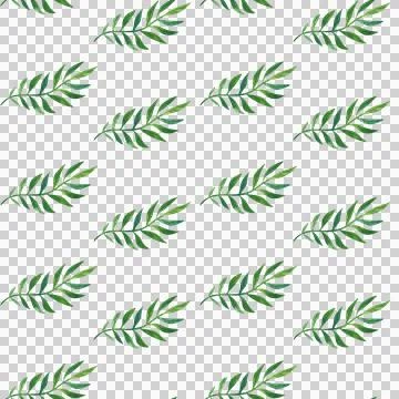 Seamless pattern with watercolor illustrations of summer plants and wildflowers. Stock Illustration