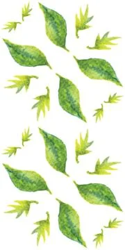 Seamless pattern with watercolor leaves Illustrazione stock