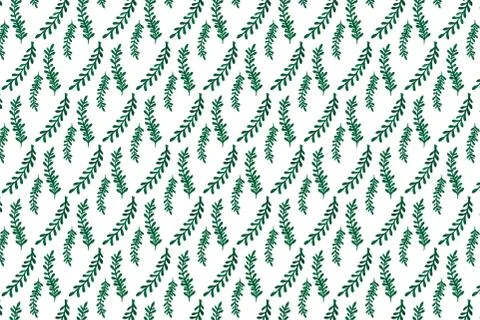 Seamless pattern with watercolor leaves Stock Illustration