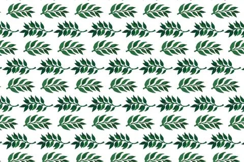 Seamless pattern with watercolor leaves Stock Illustration