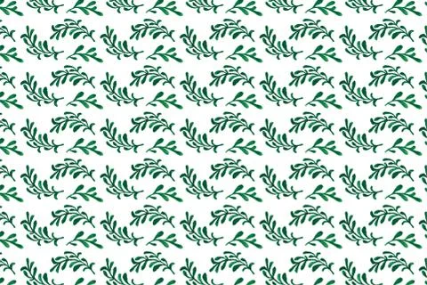 Seamless pattern with watercolor leaves Stock Illustration