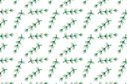 Seamless pattern with watercolor leaves Stock Illustration