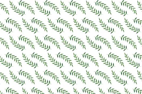 Seamless pattern with watercolor leaves Stock Illustration