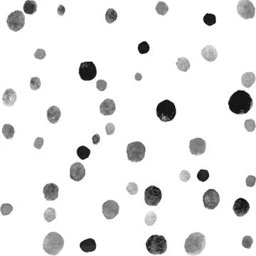 Seamless pattern with watercolor spots blobs stains points dots rounds circle Stock Illustration