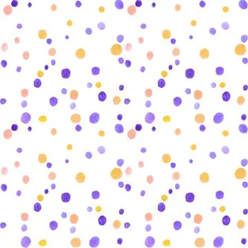 Seamless pattern with watercolor spots blobs stains points dots rounds circle Illustration