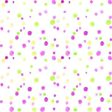 Seamless pattern with watercolor spots blobs stains points dots rounds circle Stock Illustration