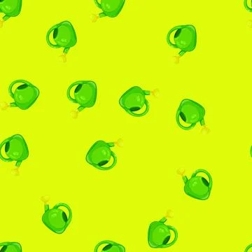 Seamless pattern watering can sand toy cartoon vector Illustrazione stock