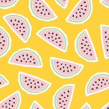 Seamless pattern Watermelon Stock Illustration